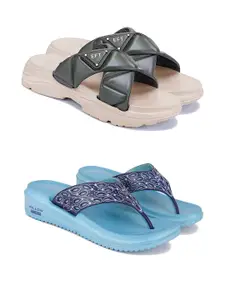 PENNEN Women Multicoloured Thong Flip-Flops