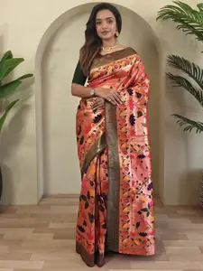 DEVATITHI Woven Design Zari Silk Blend Saree