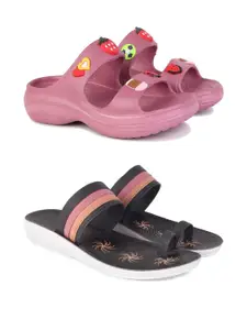 PENNEN Women Multicoloured Thong Flip-Flops