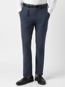 V Dot Men Skinny Fit Formal Trousers