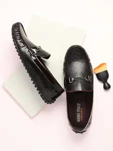 Eego Italy Men Textured Driving Shoes