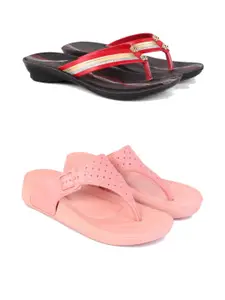 PENNEN Women Multicoloured Thong Flip-Flops