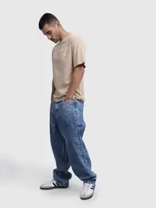 The Roadster Life Co. Men Heavy Fade Acid Wash Skater Fit Jeans