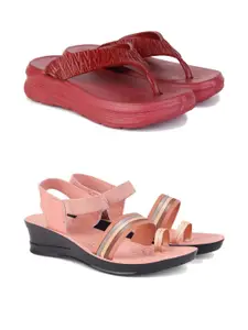 PENNEN Women Multicoloured Thong Flip-Flops