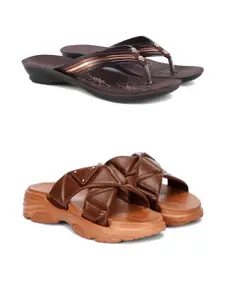 PENNEN Women Multicoloured Thong Flip-Flops