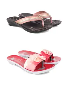 PENNEN Women Multicoloured Thong Flip-Flops
