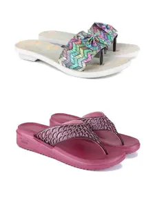 PENNEN Women Multicoloured Thong Flip-Flops