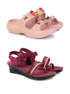 PENNEN Women Multicoloured Thong Flip-Flops