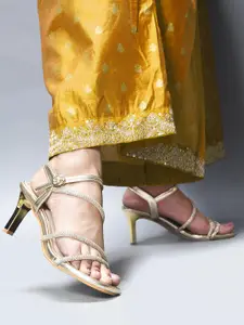 SHUZ TOUCH Women Embellished Party Stiletto Sandals