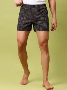 V-Mart Men Printed Regular Fit Mid-Rise Shorts