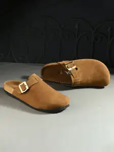 Vellinto Men Round Toe Slip-On Mules