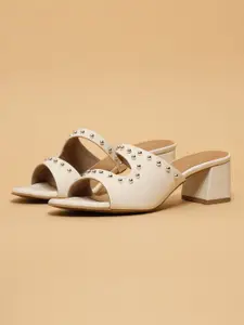 ERIDANI Lolaa Embellished Block Heels