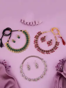 Anouk Gold-Plated Earring & Necklace Set