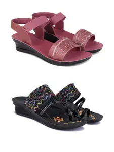 PENNEN Women Multicoloured Thong Flip-Flops