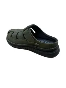 Lee Cooper Men Grey Leather Sandals