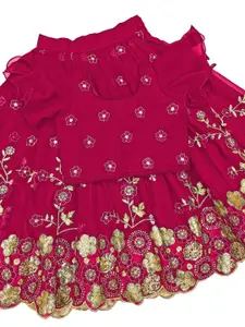 Shoryam Fashion Girls Silk Georgette Ready to Wear Lehenga Choli