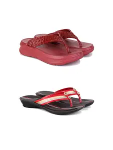 PENNEN Women Multicoloured Thong Flip-Flops