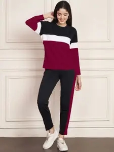 DTR FASHION Striped T-Shirt With Trousers Co-Ords