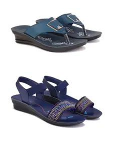 PENNEN Women Multicoloured Thong Flip-Flops