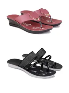 PENNEN Women Multicoloured Thong Flip-Flops