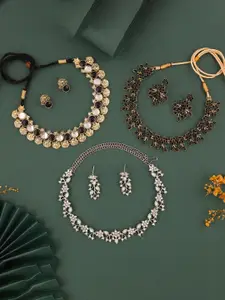 Anouk Gold-Plated Earring & Necklace Set