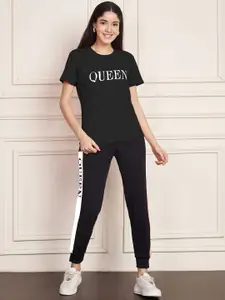 DTR FASHION Printed T-Shirt With Joggers Co-Ords