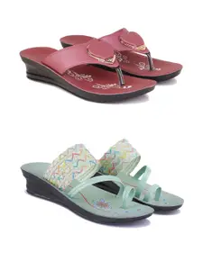 PENNEN Women Multicoloured Thong Flip-Flops