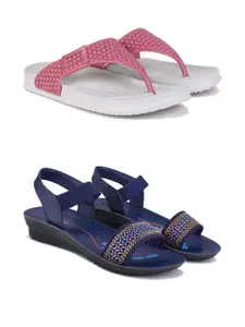 PENNEN Women Multicoloured Thong Flip-Flops