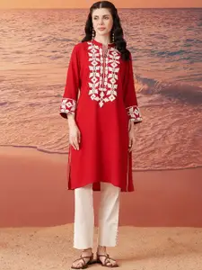 Lakshita Women Embroidered Straight Kurti