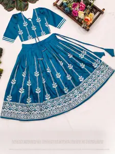 Shoryam Fashion Girls Art Silk Ready to Wear Lehenga Choli
