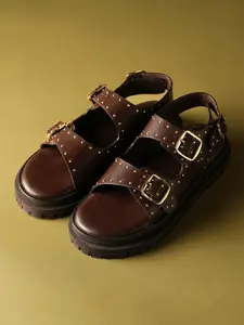 Theater Women Printed Buckles Flats