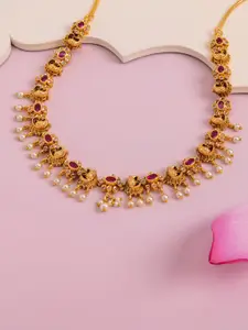 Kushal's Fashion Jewellery Copper Gold-Plated Necklace