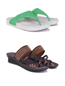 PENNEN Women Multicoloured Thong Flip-Flops