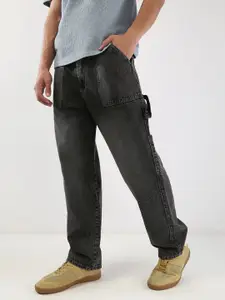 Urbano Fashion Men Loose Baggy Fit Carpenter Cargo Jeans With 6 Pockets Non-Stretchable