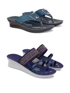 PENNEN Women Multicoloured Thong Flip-Flops