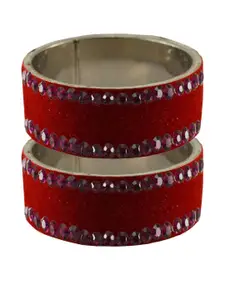 Vidhya Kangan Red Stone Stud Brass Bangle