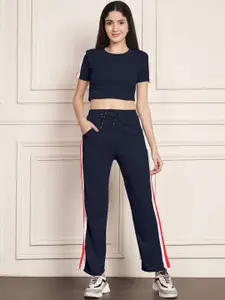 DTR FASHION Striped Top With Trousers Co-Ords