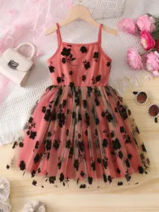 INCLUD Girl Floral Print Tulle Fit & Flare Dress