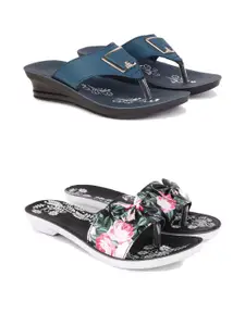 PENNEN Women Multicoloured Thong Flip-Flops