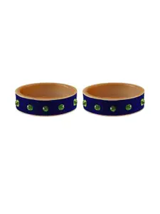 Vidhya Kangan Blue Stone Stud Acrylic Bangle