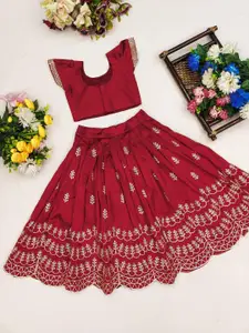 Shoryam Fashion Girls Art Silk Ready to Wear Lehenga Choli