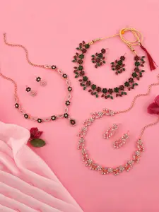 Anouk Gold-Plated Earring & Necklace Set