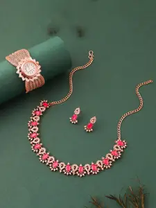 Anouk Gold-Plated Bracelet & Necklace Set