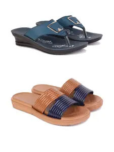 PENNEN Women Multicoloured Thong Flip-Flops