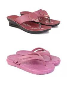 PENNEN Women Multicoloured Thong Flip-Flops