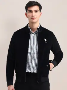 U.S. Polo Assn. Men Mandarin Collar Bomber Jacket