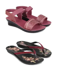 PENNEN Women Multicoloured Thong Flip-Flops