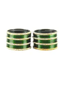 Vidhya Kangan Green Bangle Set