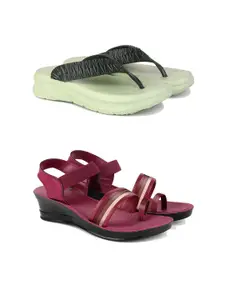 PENNEN Women Multicoloured Thong Flip-Flops