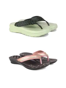 PENNEN Women Multicoloured Thong Flip-Flops
